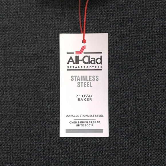 ALL CLAD 7 Inch Mini Oval Bakers Set of 2 Stainless Steel Roasting Baking - Picture 5 of 8